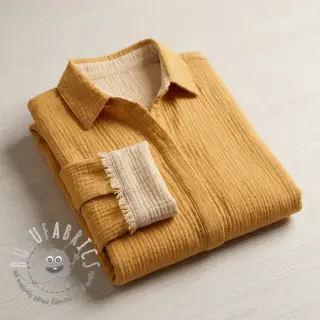 Mussola/Doppia garza DOUBLE FACE old yellow