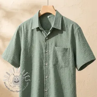 Tessuto di cotone BUBBLE khaki