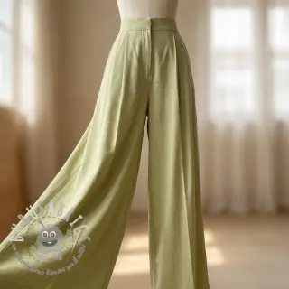 Viscosa con lino WASHED light lime