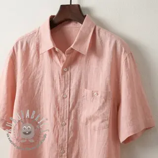 Viscosa con lino WASHED salmon