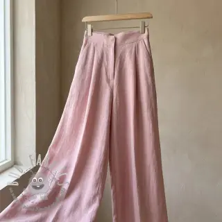 Viscosa con lino WASHED old rose