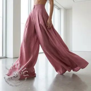 Viscosa con lino WASHED old pink