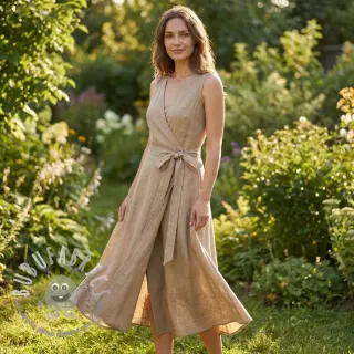 Viscosa con lino WASHED sand