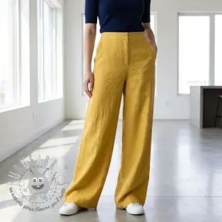 Viscosa con lino WASHED ochre