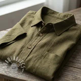 Viscosa con lino WASHED olive