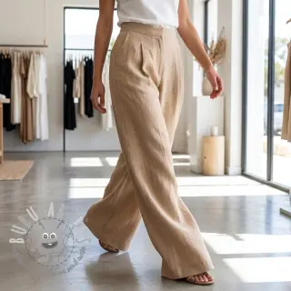 Viscosa con lino WASHED beige