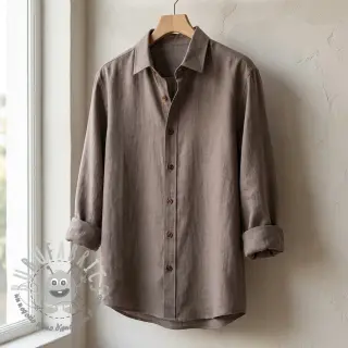 Viscosa con lino WASHED taupe