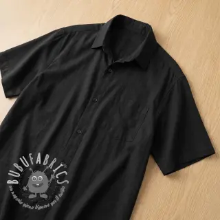 Viscosa con lino WASHED black