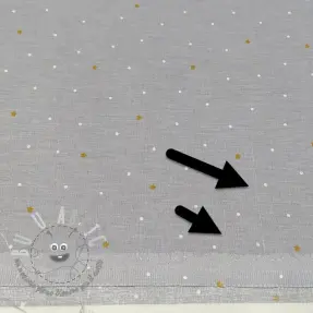 Tessuto di cotone Sweet bear star light grey ORGANIC 2nd class