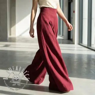 Viscosa con lino WASHED wine red