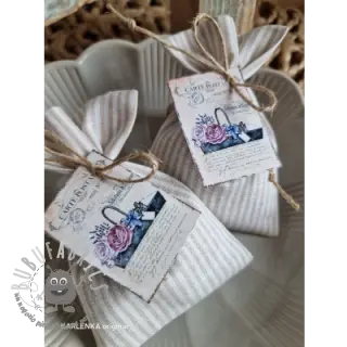 Lino con cotone Lira medium stripe beige