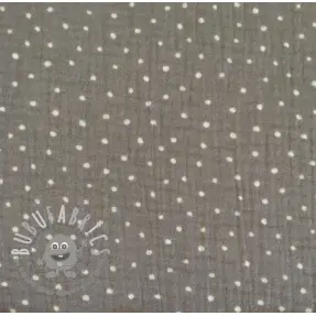 Mussola/Doppia Dots grey/white