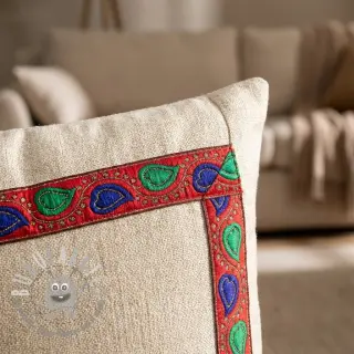 Jacquard Leaves red