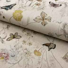 Tessuto decorativo Butterfly dreamy flower digital print