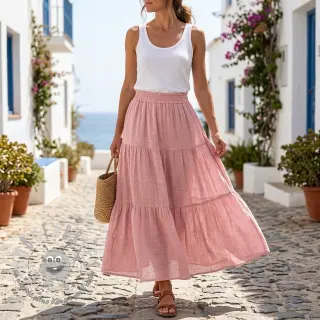 Tessuto di cotone SLUB WASHED old rose