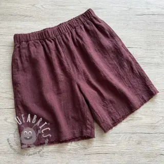 Lino prelavato STONEWASHED PREMIUM bordeaux