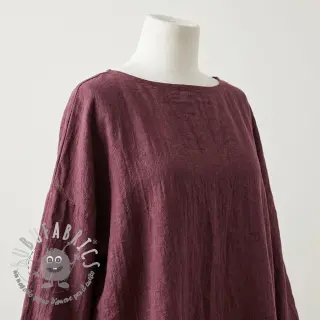 Lino prelavato STONEWASHED PREMIUM bordeaux