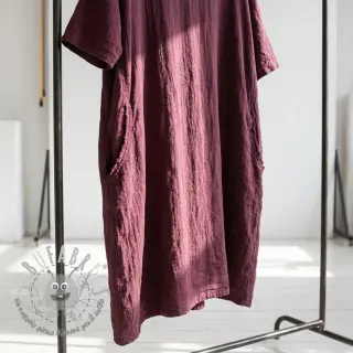 Lino prelavato STONEWASHED PREMIUM bordeaux