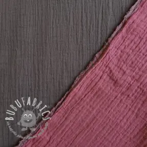 Mussola/Doppia garza DOUBLE SIDED dark grey ORGANIC