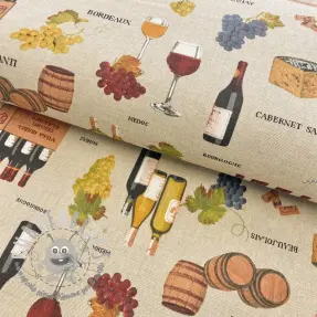 Tessuto decorativo Linenlook Wine tasting