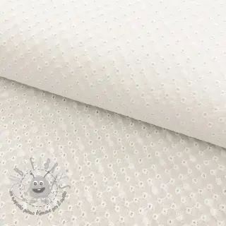Tessuto di cotone EMBROIDERY Daniela white