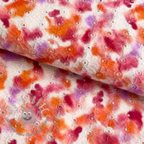 Tessuto di cotone EMBROIDERY Paint brush design A