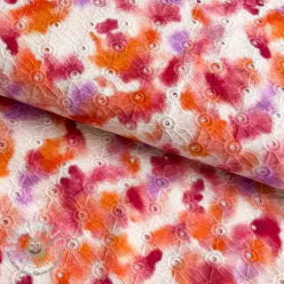 Tessuto di cotone EMBROIDERY Paint brush design A