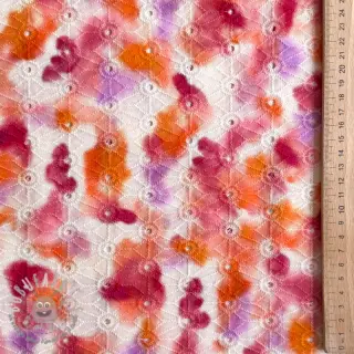 Tessuto di cotone EMBROIDERY Paint brush design A