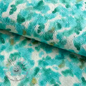 Tessuto di cotone EMBROIDERY Paint brush design B