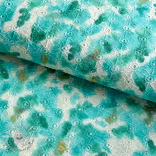 Tessuto di cotone EMBROIDERY Paint brush design B