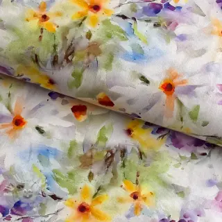 Tessuto di cotone SATIN STRETCH Corn flowers