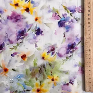 Tessuto di cotone SATIN STRETCH Corn flowers