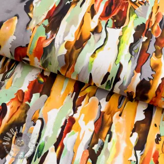 Tessuto di cotone SATIN STRETCH Abstract paint