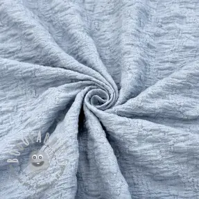 Tessuto di cotone SMOGGED EMBROIDERY baby blue