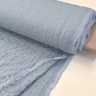 Tessuto di cotone SMOGGED EMBROIDERY baby blue