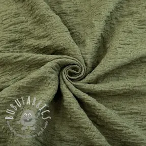 Tessuto di cotone SMOGGED EMBROIDERY army green