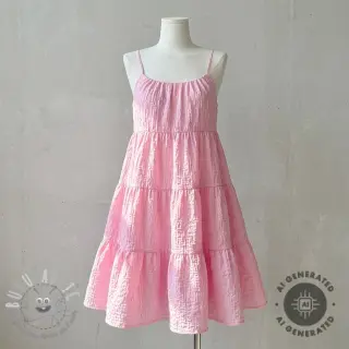 Tessuto di cotone SMOGGED EMBROIDERY light pink