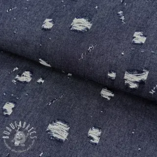 JEANS DENIM 6 OZ Big Holes dark blue
