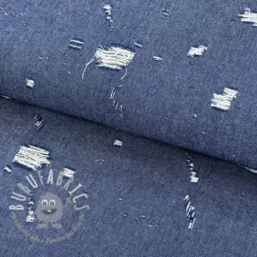 JEANS DENIM 6 OZ Big Holes blue