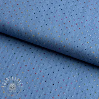JEANS DENIM 3,8 OZ Drops Metallic blue