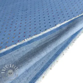 JEANS DENIM 3,8 OZ Drops Metallic blue