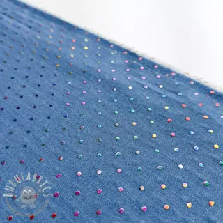 JEANS DENIM 3,8 OZ Drops Metallic blue