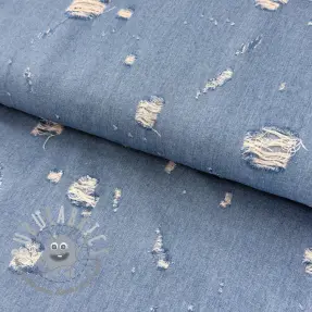 JEANS DENIM 6 OZ Big Holes light blue