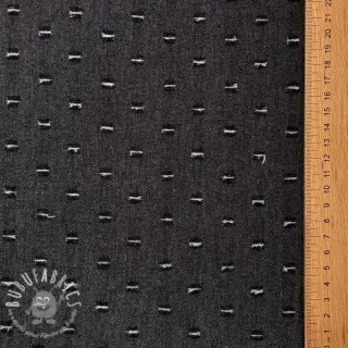 JEANS DENIM 6 OZ Small Holes black