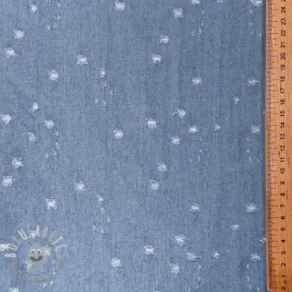 JEANS DENIM 6 OZ Uneven Small Holes light blue