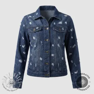 JEANS DENIM 6 OZ Big Holes dark blue