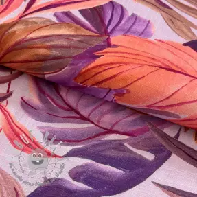 Viscosa con lino Painted leaves
