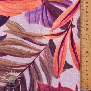 Viscosa con lino Painted leaves
