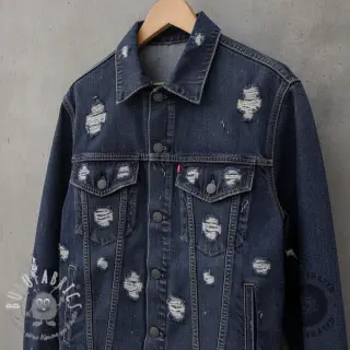 JEANS DENIM 6 OZ Big Holes dark blue