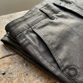 JEANS DENIM 6 OZ STRETCH WASHED metallic black gold